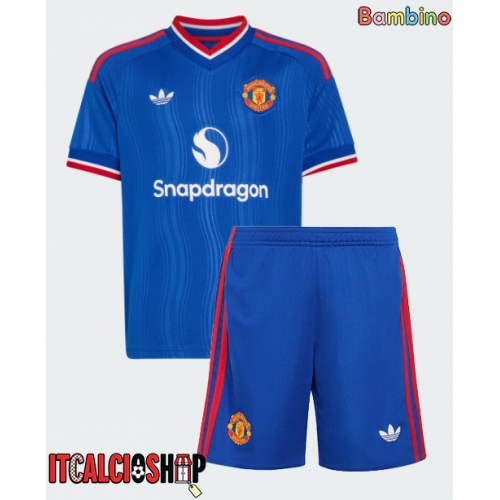 Manchester United Bruno Fernandes #8 Seconda Maglia Bambino 2026-27 Manica Corta (+ Pantaloni corti)